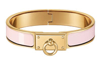 HERMES Clic Bangles Women's Light Pink