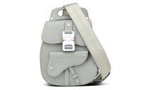 DIOR Cow Leather Saddle Bag, Crossbody Bag, Shoulder Bag Men's Dio Gray