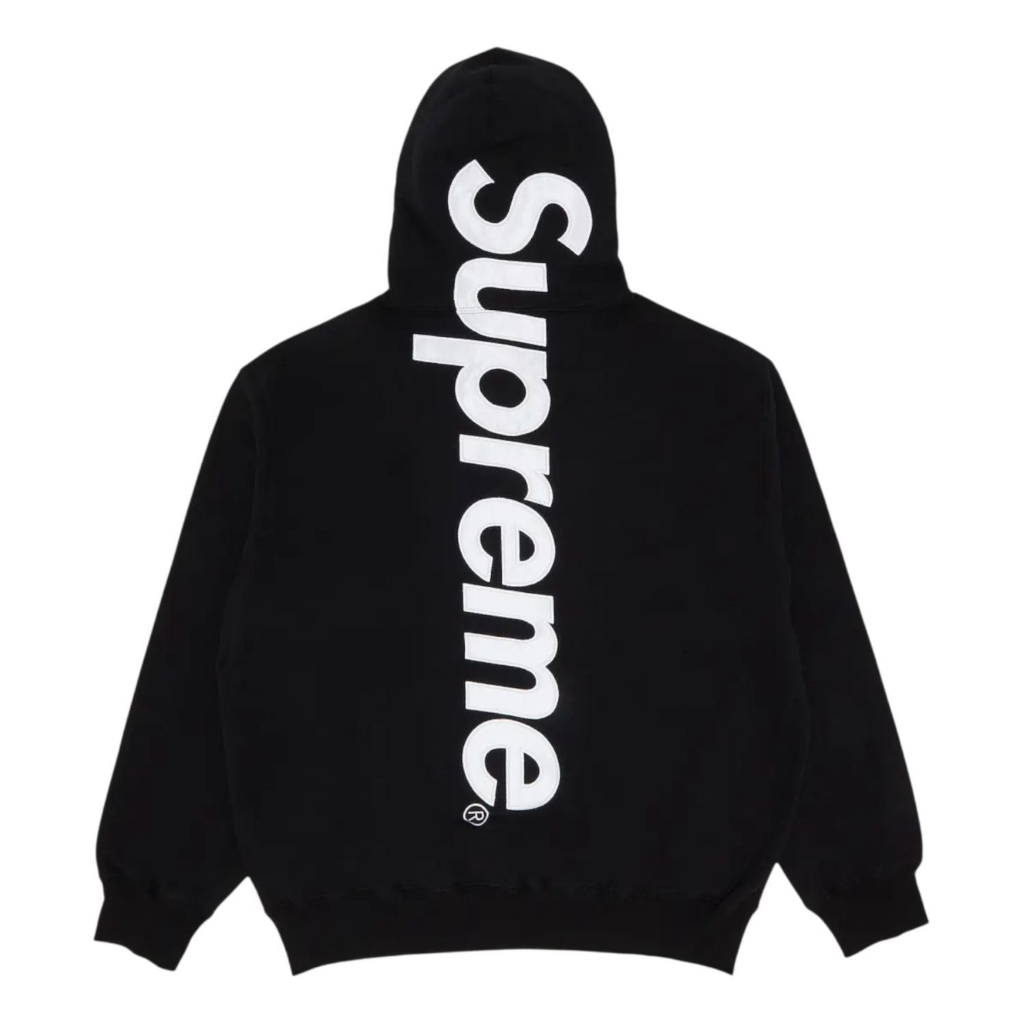 Supreme Satin Appliqué Hooded Sweatshirt FW24 'Black' FW24SW37-BLACK