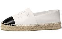 CHANEL Espadrilles Women's White Black