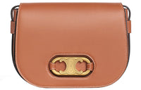 CELINE Triomphe Arc De Triomphe Cow Leather Shoulder Bag Crossbody Bag Medium Size Women's Candy Color/Tawny