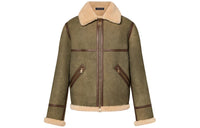 LOUIS VUITTON SS24 Leather Jacket Men's Olive Green