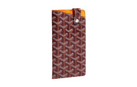 GOYARD Montmartre Canvas With Leather Cell Phone Pouch Large Size Unisex Burgundy