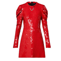 LOUIS VUITTON FW24 Long-Sleeved Dresses Women's Red