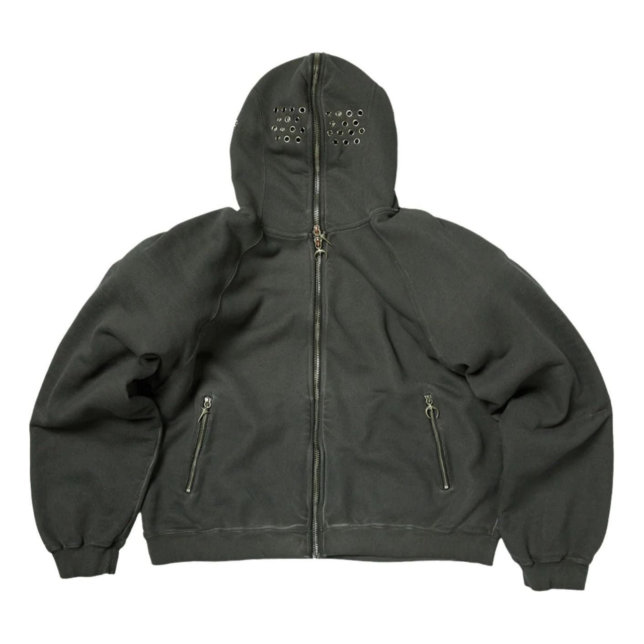 Thug Club Bulk Shoulder Gladiator Zip-Up Hoodie 'Charcoal' TC26SS0601