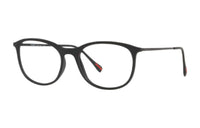 PRADA Metal Plastic Butterfly Eyeglass Frames Men's Black