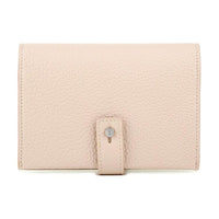 SAINT LAURENT Leather Wallet Women's Marble Pink