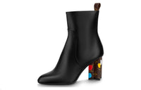 LOUIS VUITTON Silhouette Ankle Boots 8cm Women's Black