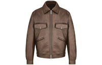 DIOR SS24 Leather Jacket Men's Brown