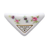 PRADA Plexiglass Hair Clips Women's White