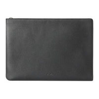 Loro Piana Cow Leather Clutch Men's Black