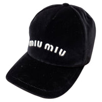 MIU MIU Cotton Polyester Acetate Baseball Caps Men's Black