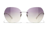 CHANEL Sunglasses Women's Purple