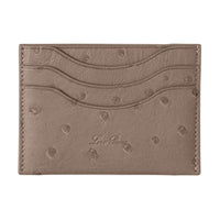 Loro Piana Ostrich Leather Card Holder Men's Brown