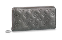 LOUIS VUITTON Zippy Lambskin Wallet Women's Gray