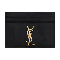 SAINT LAURENT Sheepskin Card Holder Women's Black