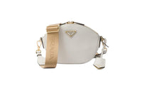 PRADA Leather Crossbody Bag Shoulder Bag Women's White