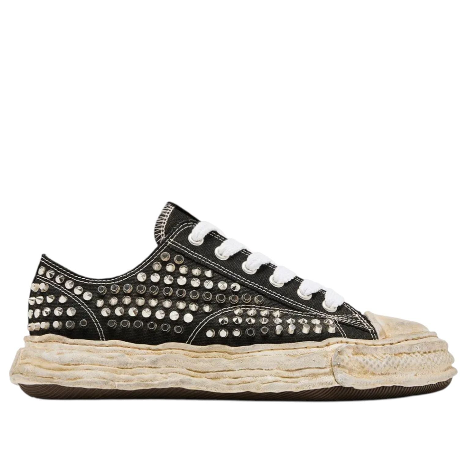 Maison MIHARA YASUHIRO Peterson 23 OG Sole Studded Canvas Low 'Black' A13FW715-BLK