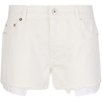 MIU MIU SS24 Denim Shorts Women's White