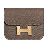 HERMES Constance Slim Epsom Leather Fanny Pack With Wallet Women's 18 Etoupe Elephant Gray