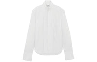 SAINT LAURENT Pleated Shirt In Cotton Poplin Shirt Men's White