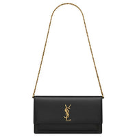 SAINT LAURENT Lambskin Handheld Shoulder Bag Regular Women's Black