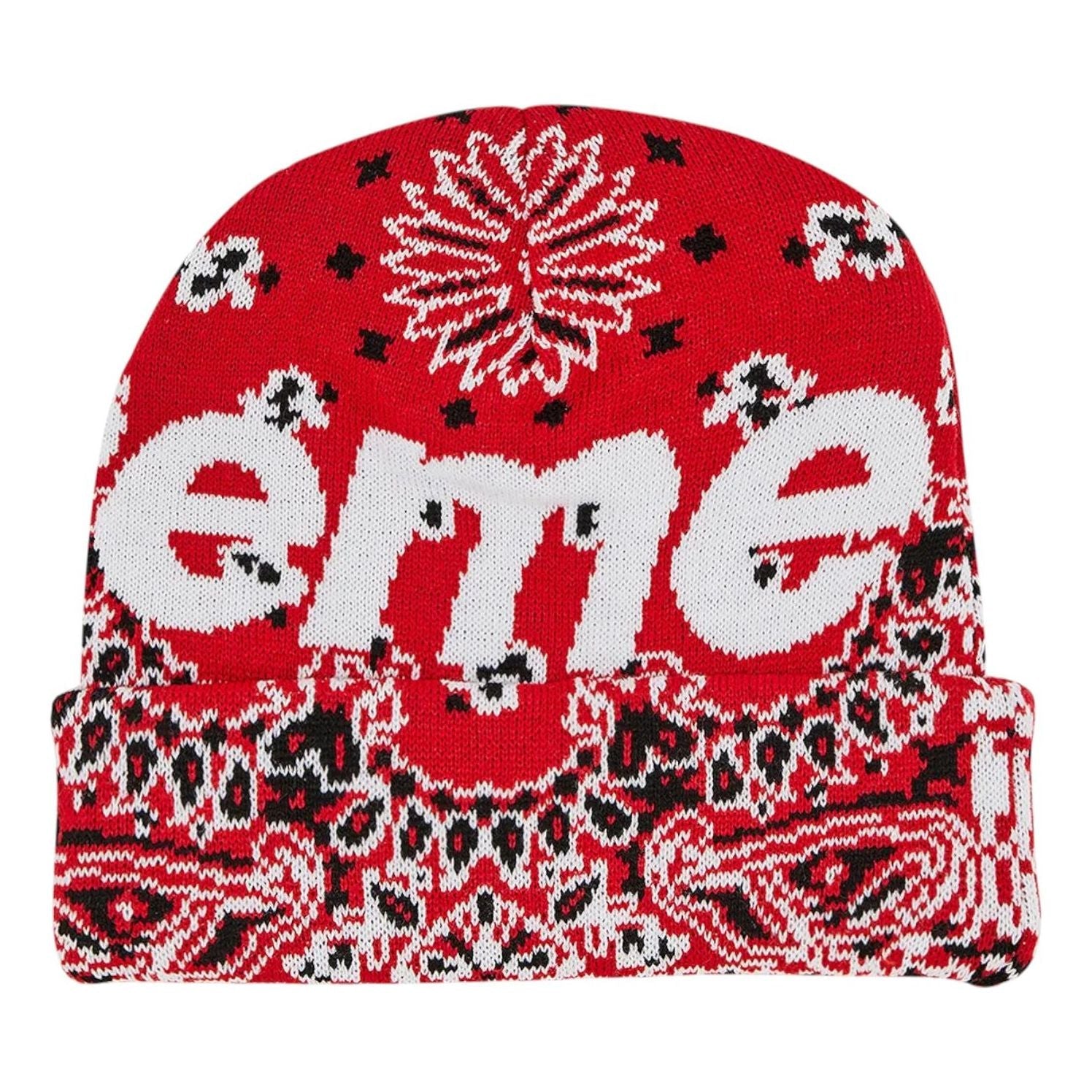 Supreme Bandana Big Logo Beanie 'Red' FW24BN61-RED