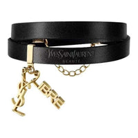 SAINT LAURENT Artificial Leather Necklaces Women's Black
