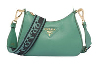 PRADA Leather Crossbody Bag Shoulder Bag Regular Women's Sage Green