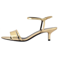 CELINE Kitten One Strap Sandals 5cm Women's Gold
