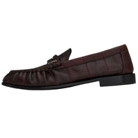 SAINT LAURENT Penny Loafers Men's Red Brown
