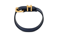 CELINE Brass Calfskin Bracelets Women's Blue/Gold