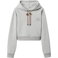 MIU MIU Logo Hoodie 'Grey'