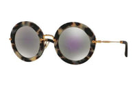 MIU MIU Round Sunglasses Women's Tortoiseshell