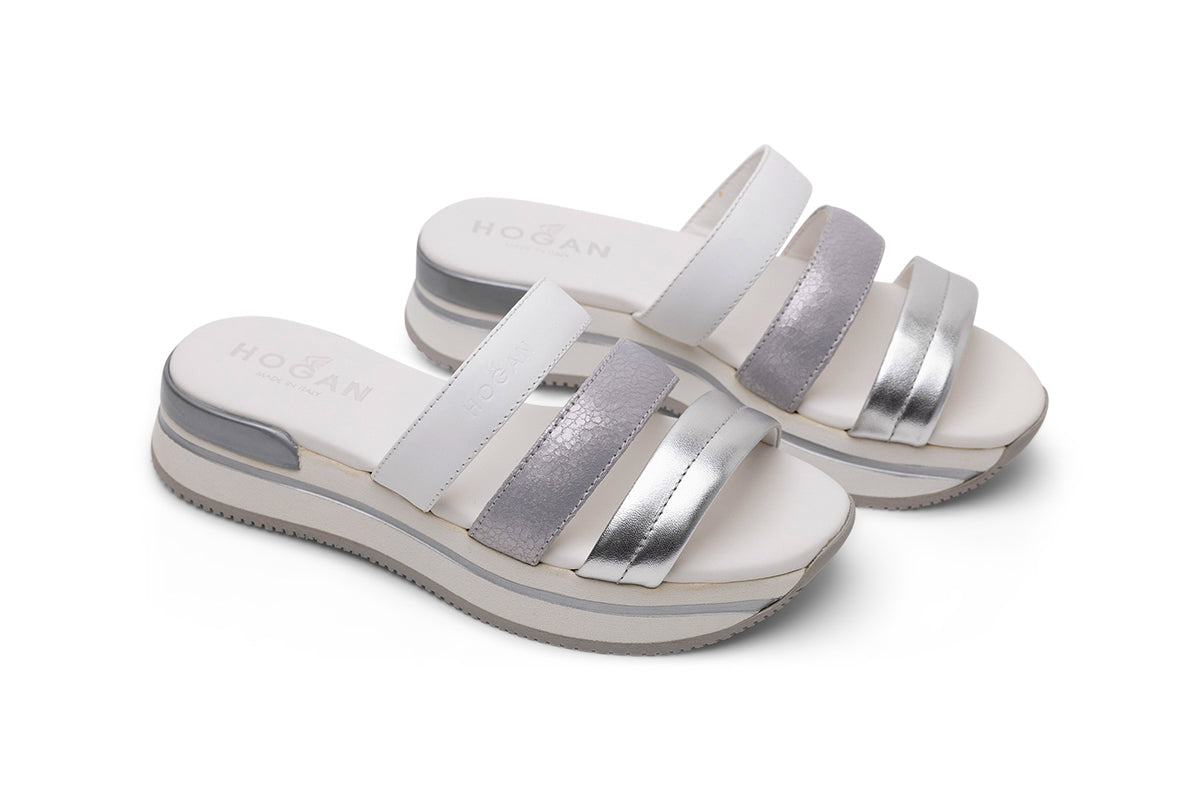 Hogan Metallic-Strap Sandals