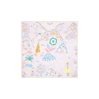 HERMES Silk Scarves Women's Light Pink
