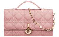DIOR Sheepskin Shoulder Bag Crossbody Bag Handbag Mini Women's Light Pink