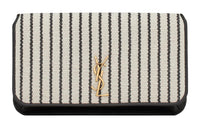 SAINT LAURENT Cotton Shoulder Bag Women's Black