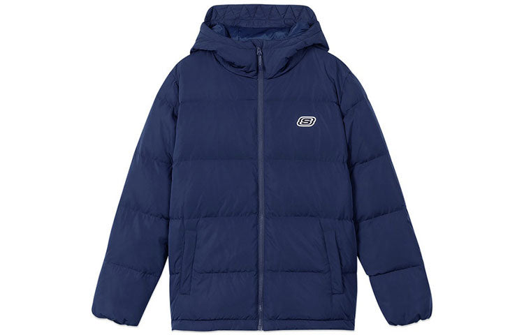 Skechers Solid Color Sports Casual Hooded Down Jacket 'Multi-Color' L420M146