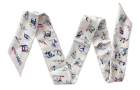 CHANEL Silk Scarves Women's White