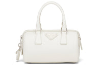 PRADA Saffiano Leather One Shoulder Handbags Regular Unisex White