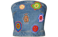 LOUIS VUITTON x Yayoi Kusama SS23 Strapless Top Women's Blue