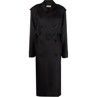 SAINT LAURENT Trench Coat Women's Black