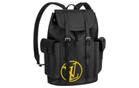 LOUIS VUITTON CHRISTOPHER Cow Leather Backpack Small Size Men's Black
