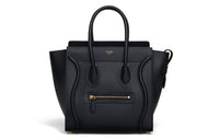 CELINE Luggage Cow Leather Smile Bag Handbag Mini Women's Black