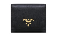 PRADA Cow Leather Coin Purse Wallet Regular Women's Black