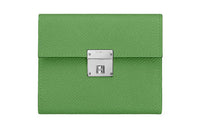 HERMES Clic Epsom Calfskin Wallet Mini Women's 3I Vert Criquet Avocado Green