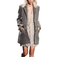 CHANEL Coats Women's Gray