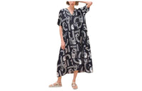 HERMES Short-Sleeved Dresses Women's Blue