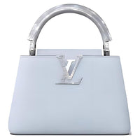 LOUIS VUITTON Capucines Taurillon Leather With Crocodile Leather Shoulder Bags Handbags Mini Women's Blue